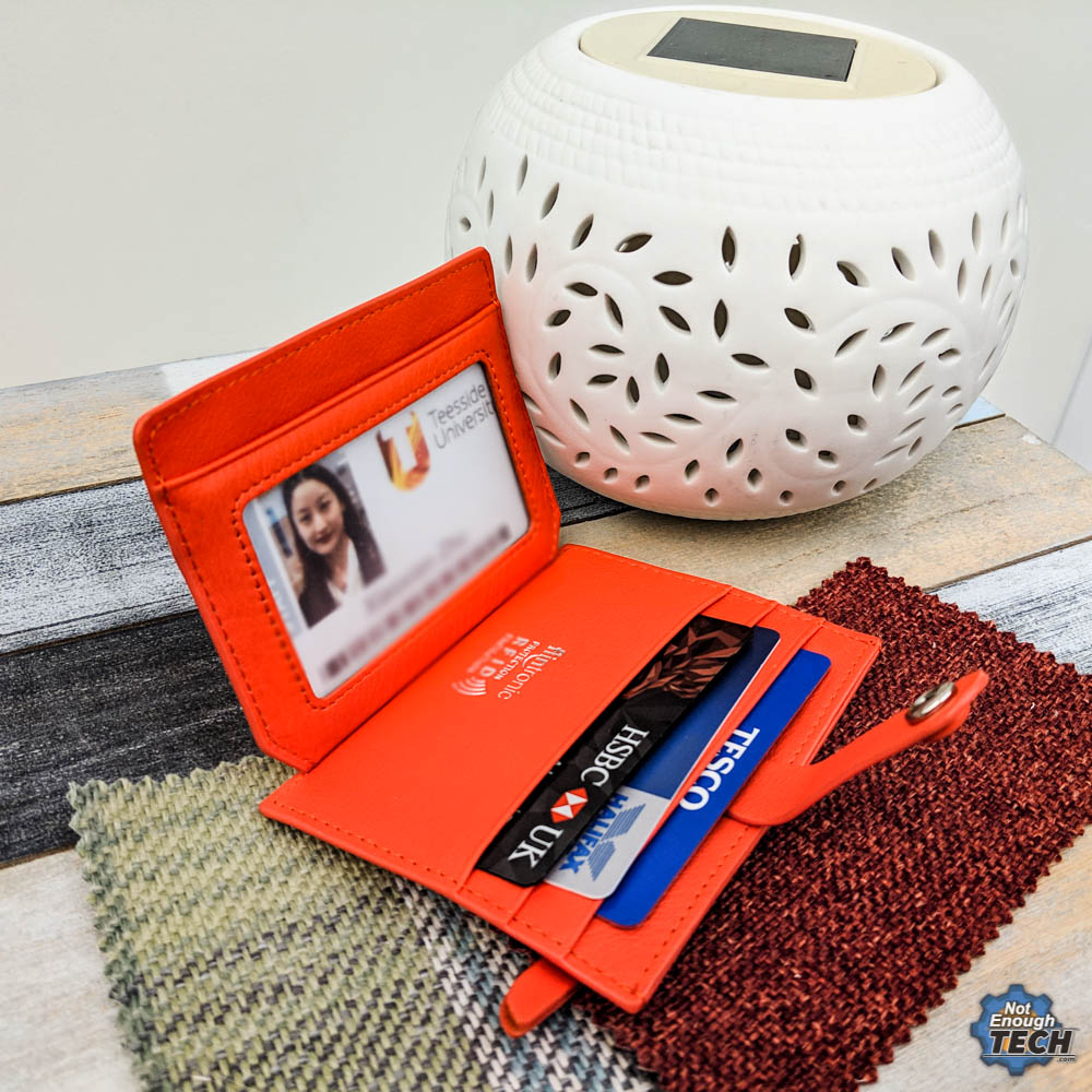 When wife does tech, it has to be red - Flintronic RFID Blocking wallet -  NotEnoughTech
