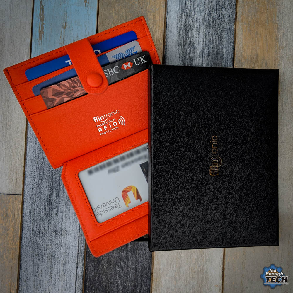 When wife does tech, it has to be red - Flintronic RFID Blocking wallet -  NotEnoughTech