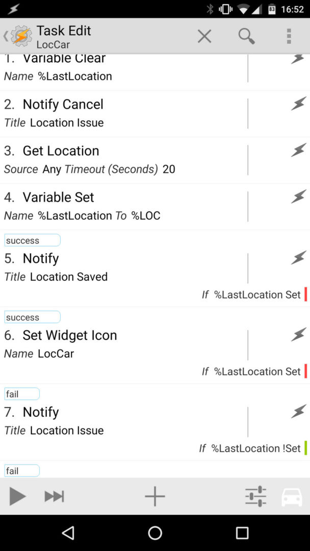 Save the location with Tasker -
