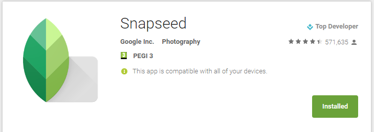 google snapseed app